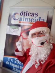 Papai Noel para o comercio e lojas, papai Noel para vistas em casa de repouso 