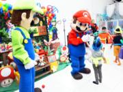 Personagens Vivos Mario Bros e Luigi