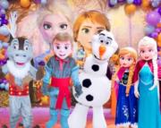 Personagens Vivos Frozen Elsa Anna Olaf