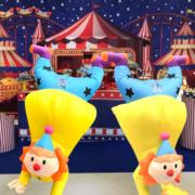 Palhaços tema Circo personagens vivos animação