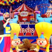Palhaços tema Circo personagens vivos animação