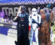 Personagens vivos Star Wars cosplay festa infantil