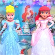 Ariel princesa personagem vivo cover fundo do mar