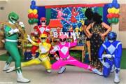 Power Rangers cover personagens vivos festa infantil