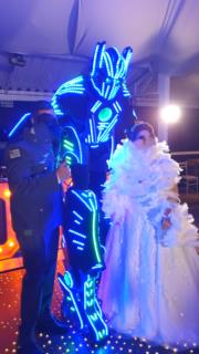 Megatrom cover personagens robo led festa evento 