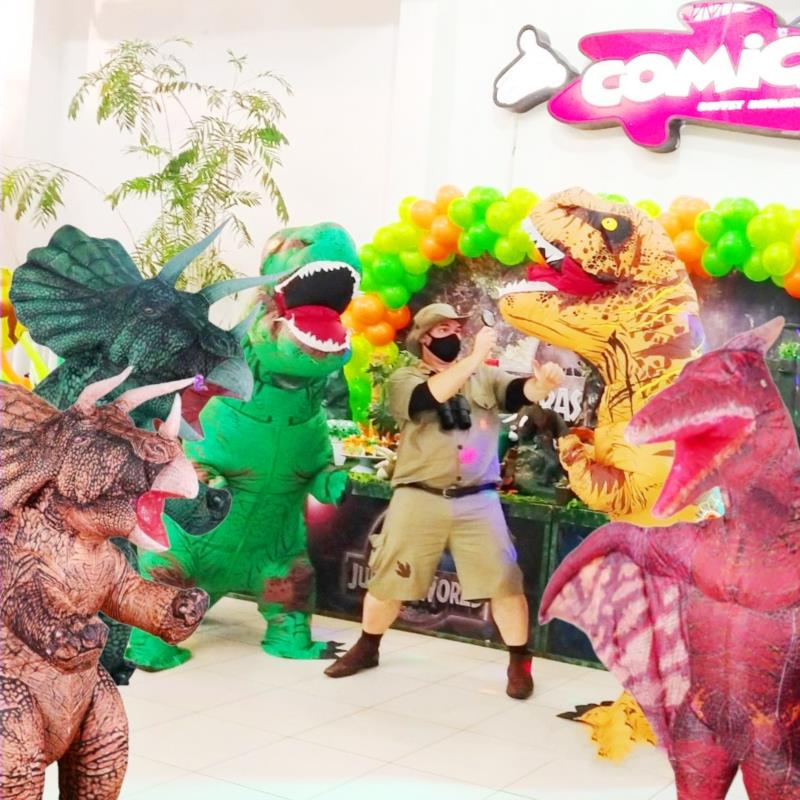 Jogo de festa dinossauro: Decoração / Animação,mascarilhas e fatos de  carnaval - Vegaoo